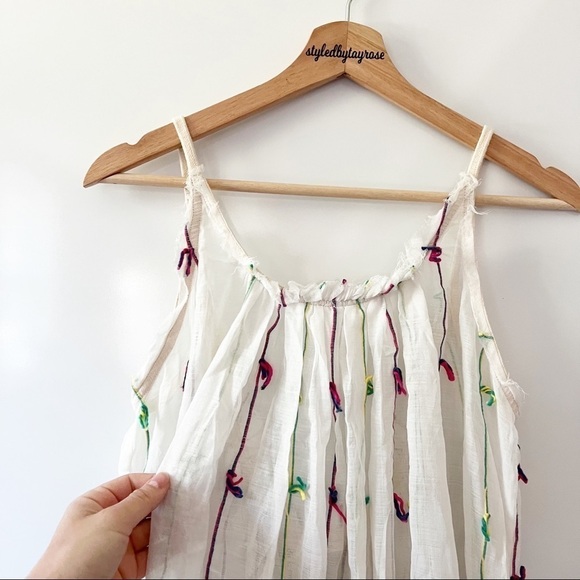 NWT Anthropologie De La Mer 1981 Tasseled Cover Up Midi White Dress - Picture 6 of 15